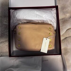 Hammitt Pink Crossbody Bag with Gold Accents